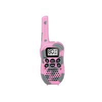 Uniden 80 Channel UHF CB Handheld Radio (Walkie-Talkie) with Kid Zone – Pink Camouflage Colour